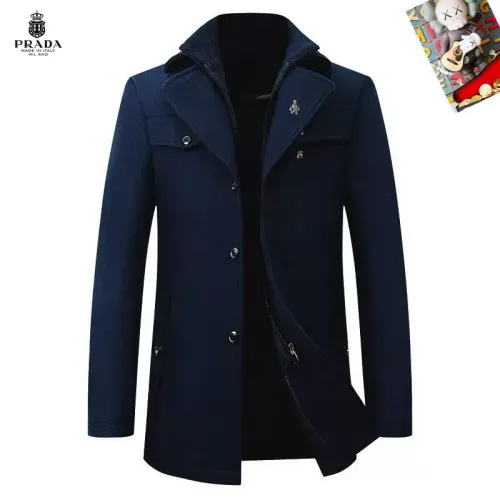 Wholesale Prada Coats Long Sleeved For Men #1395483 $80.00 USD, Wholesale Quality Replica Prada Coats