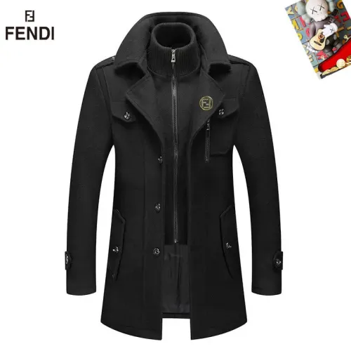 Wholesale Fendi Coats Long Sleeved For Men #1395498 $80.00 USD, Wholesale Quality Replica Fendi Coats