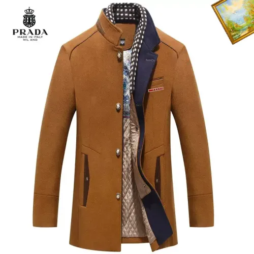 Wholesale Prada Coats Long Sleeved For Men #1395527 $88.00 USD, Wholesale Quality Replica Prada Coats