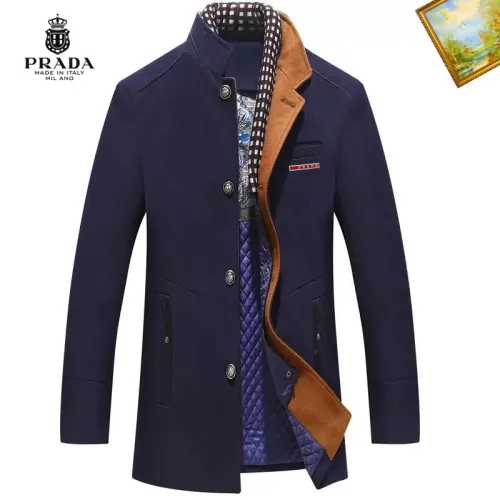 Wholesale Prada Coats Long Sleeved For Men #1395528 $88.00 USD, Wholesale Quality Replica Prada Coats