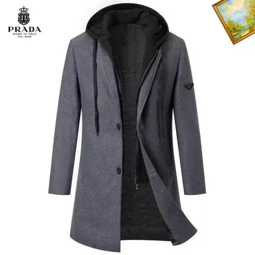 Wholesale Prada Coats Long Sleeved For Men #1395555 $88.00 USD, Wholesale Quality Replica Prada Coats