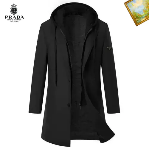 Wholesale Prada Coats Long Sleeved For Men #1395557 $88.00 USD, Wholesale Quality Replica Prada Coats