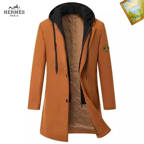 Wholesale Hermes Coats Long Sleeved For Men #1395558 $88.00 USD, Wholesale Quality Replica Hermes Coats