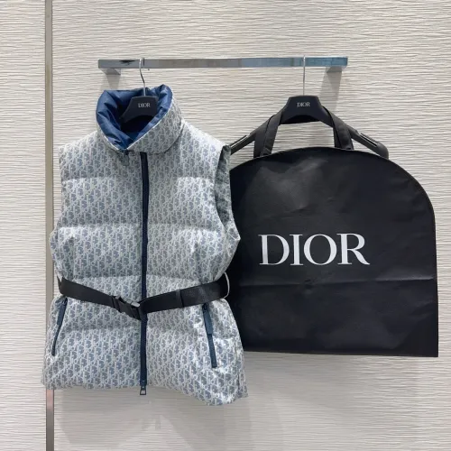 Replica Christian Dior Down Feather Coat Sleeveless For Women #1395970 $108.00 USD for Wholesale