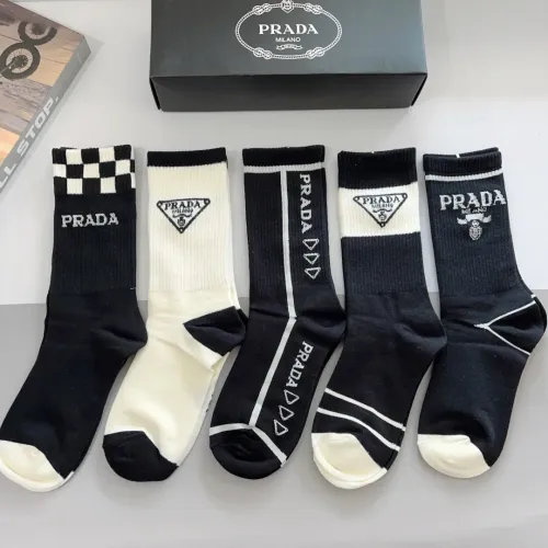 Wholesale Prada Socks #1396405 $29.00 USD, Wholesale Quality Replica Prada Socks