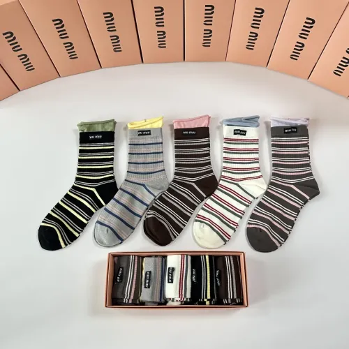 Wholesale MIU MIU Socks #1396427 $32.00 USD, Wholesale Quality Replica MIU MIU Socks