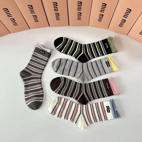 Replica MIU MIU Socks #1396427 $32.00 USD for Wholesale