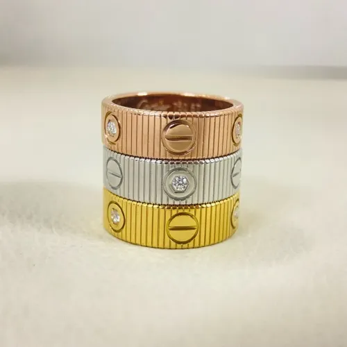 Replica Cartier Rings In Rose Gold For Unisex #1397472 $27.00 USD for Wholesale