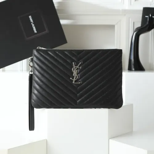 Wholesale Yves Saint Laurent AAA Quality Pouches #1398533 $68.00 USD, Wholesale Quality Replica Yves Saint Laurent AAA Wallets