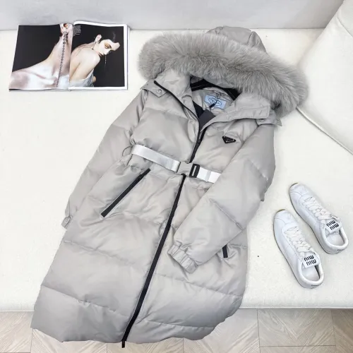 Wholesale Prada Down Feather Coat Long Sleeved For Women #1398838 $247.93 USD, Wholesale Quality Replica Prada Down Feather Coat