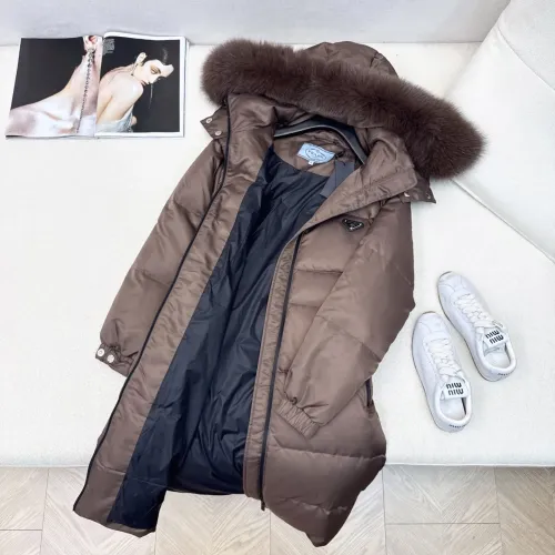 Replica Prada Down Feather Coat Long Sleeved For Women #1398839 $247.93 USD for Wholesale