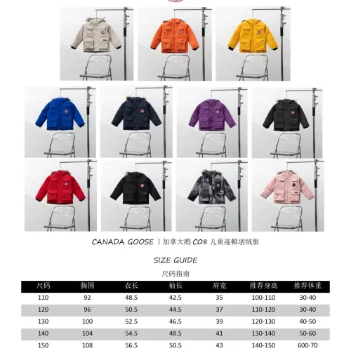 Replica Canada Goose Down Feather Coat Long Sleeved For Kids #1398856 $132.00 USD for Wholesale