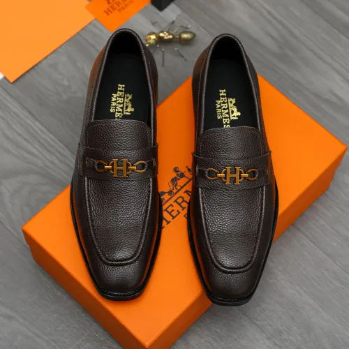Replica Hermes Leather Shoes For Men #1399057 $85.00 USD for Wholesale