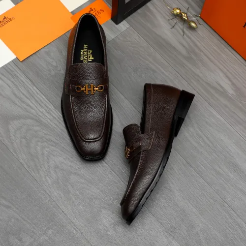 Replica Hermes Leather Shoes For Men #1399057 $85.00 USD for Wholesale