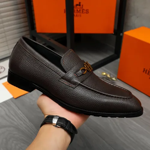 Replica Hermes Leather Shoes For Men #1399057 $85.00 USD for Wholesale