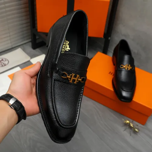 Replica Hermes Leather Shoes For Men #1399058 $85.00 USD for Wholesale
