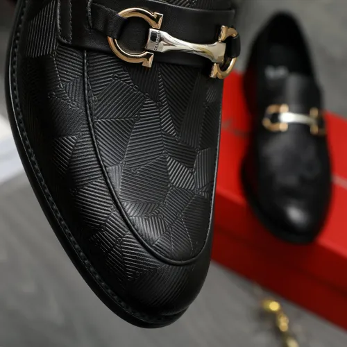 Replica Salvatore Ferragamo Leather Shoes For Men #1399115 $82.00 USD for Wholesale