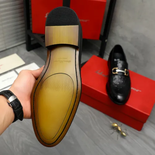 Replica Salvatore Ferragamo Leather Shoes For Men #1399116 $82.00 USD for Wholesale