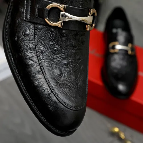 Replica Salvatore Ferragamo Leather Shoes For Men #1399116 $82.00 USD for Wholesale
