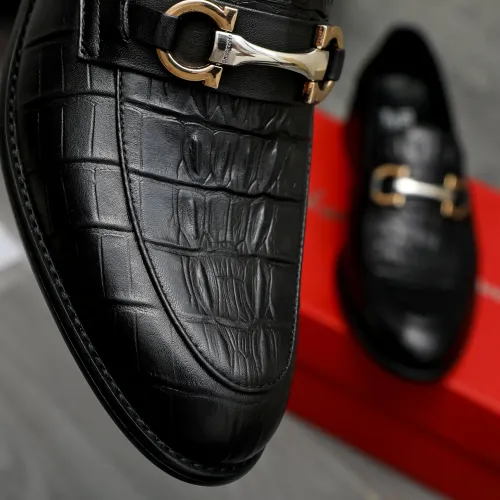 Replica Salvatore Ferragamo Leather Shoes For Men #1399117 $82.00 USD for Wholesale
