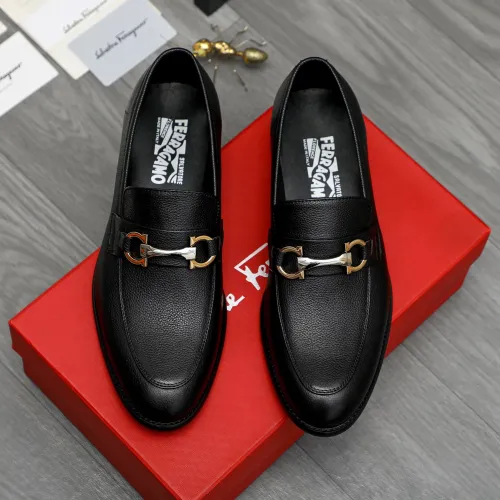Replica Salvatore Ferragamo Leather Shoes For Men #1399125 $82.00 USD for Wholesale