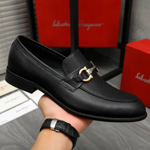 Replica Salvatore Ferragamo Leather Shoes For Men #1399125 $82.00 USD for Wholesale