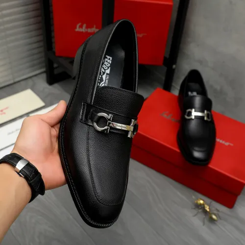 Replica Salvatore Ferragamo Leather Shoes For Men #1399147 $82.00 USD for Wholesale