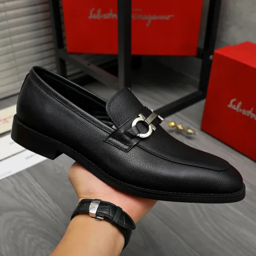 Replica Salvatore Ferragamo Leather Shoes For Men #1399147 $82.00 USD for Wholesale