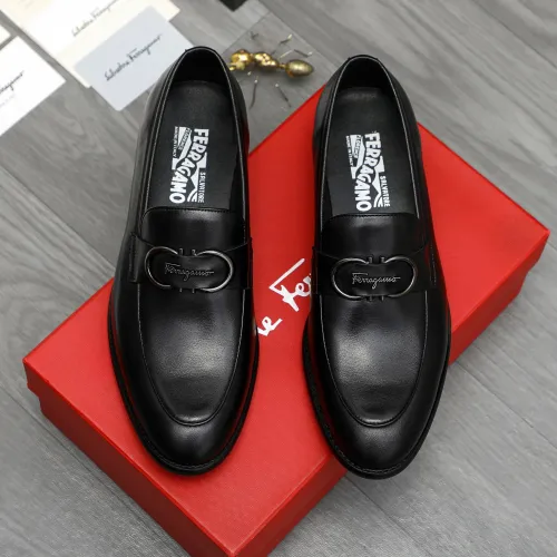 Replica Salvatore Ferragamo Leather Shoes For Men #1399149 $82.00 USD for Wholesale
