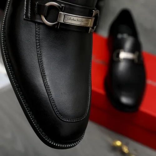 Replica Salvatore Ferragamo Leather Shoes For Men #1399150 $82.00 USD for Wholesale