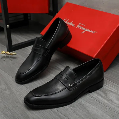 Wholesale Salvatore Ferragamo Leather Shoes For Men #1399151 $82.00 USD, Wholesale Quality Replica Salvatore Ferragamo Leather Shoes