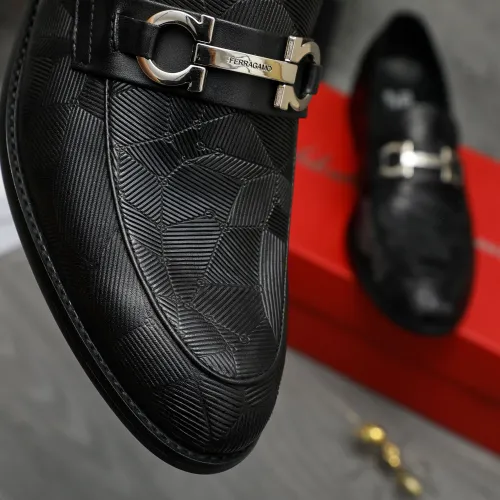 Replica Salvatore Ferragamo Leather Shoes For Men #1399153 $82.00 USD for Wholesale