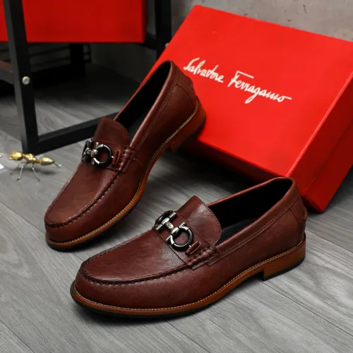 Wholesale Salvatore Ferragamo Leather Shoes For Men #1399156 $125.00 USD, Wholesale Quality Replica Salvatore Ferragamo Leather Shoes