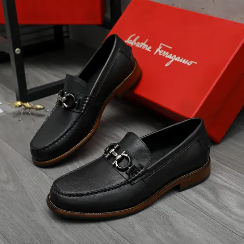 Wholesale Salvatore Ferragamo Leather Shoes For Men #1399157 $125.00 USD, Wholesale Quality Replica Salvatore Ferragamo Leather Shoes