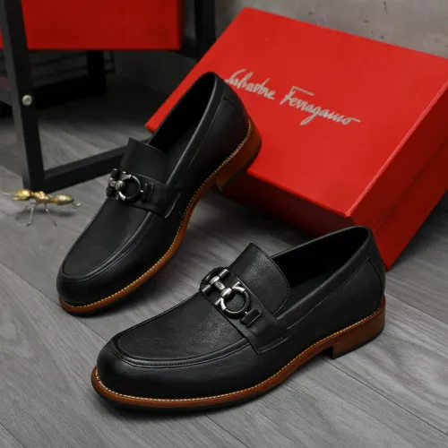 Wholesale Salvatore Ferragamo Leather Shoes For Men #1399159 $125.00 USD, Wholesale Quality Replica Salvatore Ferragamo Leather Shoes