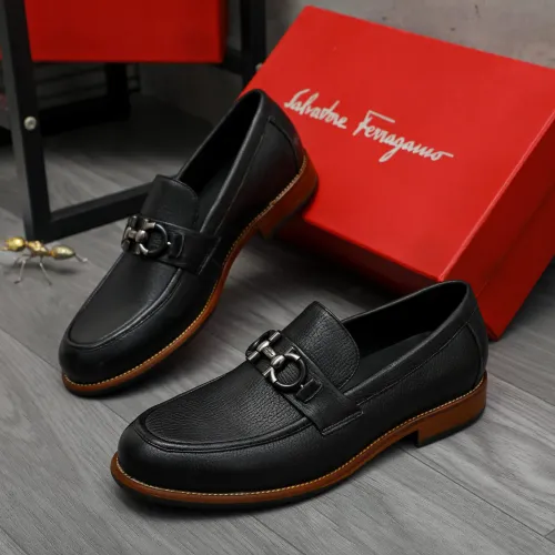 Wholesale Salvatore Ferragamo Leather Shoes For Men #1399160 $125.00 USD, Wholesale Quality Replica Salvatore Ferragamo Leather Shoes