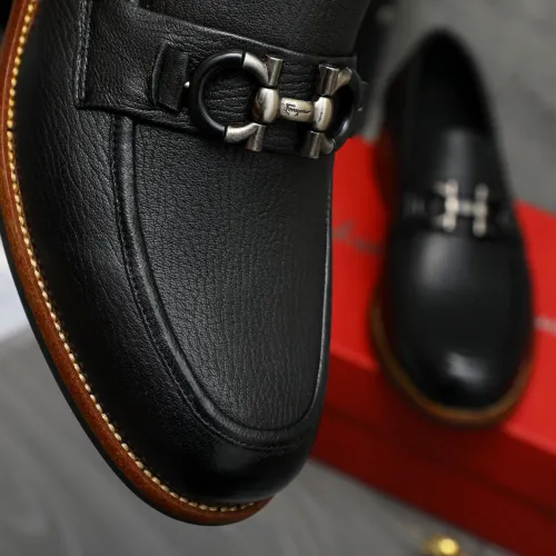 Replica Salvatore Ferragamo Leather Shoes For Men #1399160 $125.00 USD for Wholesale
