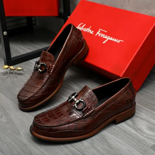 Wholesale Salvatore Ferragamo Leather Shoes For Men #1399161 $125.00 USD, Wholesale Quality Replica Salvatore Ferragamo Leather Shoes
