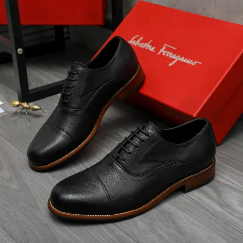 Wholesale Salvatore Ferragamo Leather Shoes For Men #1399162 $125.00 USD, Wholesale Quality Replica Salvatore Ferragamo Leather Shoes