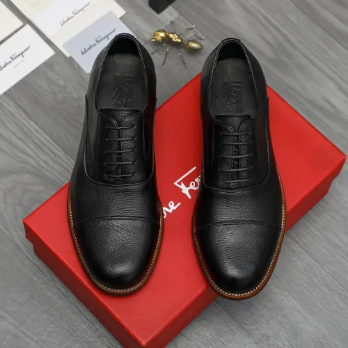 Replica Salvatore Ferragamo Leather Shoes For Men #1399162 $125.00 USD for Wholesale