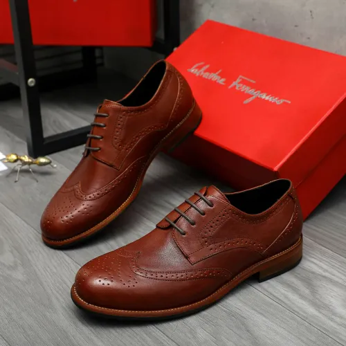 Wholesale Salvatore Ferragamo Leather Shoes For Men #1399167 $125.00 USD, Wholesale Quality Replica Salvatore Ferragamo Leather Shoes