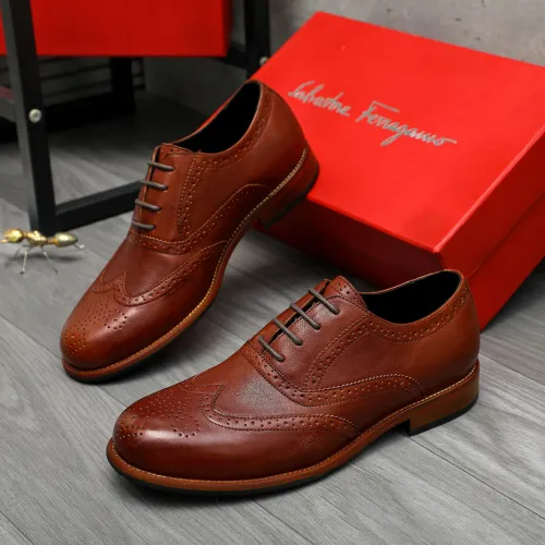 Wholesale Salvatore Ferragamo Leather Shoes For Men #1399169 $125.00 USD, Wholesale Quality Replica Salvatore Ferragamo Leather Shoes