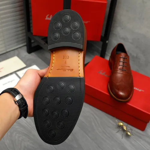 Replica Salvatore Ferragamo Leather Shoes For Men #1399169 $125.00 USD for Wholesale