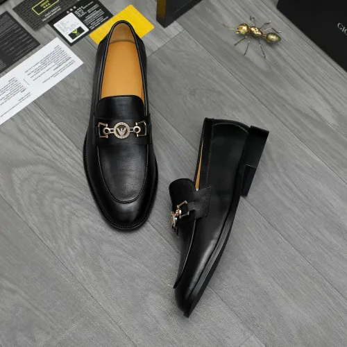 Wholesale Armani Leather Shoes For Men #1399173 $85.00 USD, Wholesale Quality Replica Armani Leather Shoes