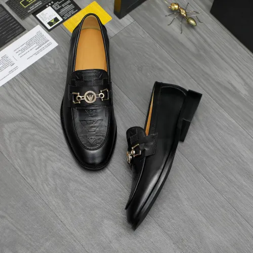 Wholesale Armani Leather Shoes For Men #1399176 $85.00 USD, Wholesale Quality Replica Armani Leather Shoes