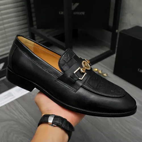 Replica Armani Leather Shoes For Men #1399176 $85.00 USD for Wholesale