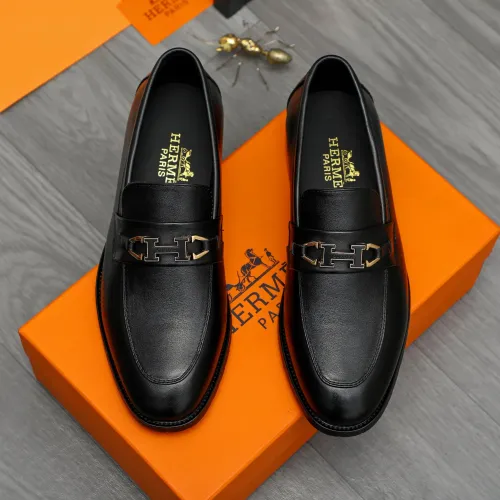Replica Hermes Leather Shoes For Men #1399243 $85.00 USD for Wholesale