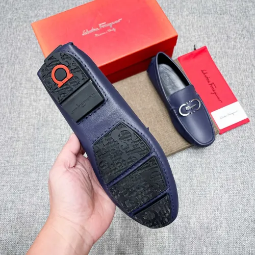 Replica Salvatore Ferragamo Leather Shoes For Men #1399265 $82.00 USD for Wholesale