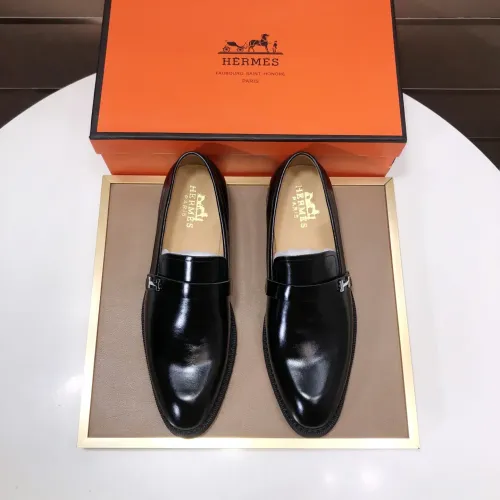 Replica Hermes Leather Shoes For Men #1399387 $100.00 USD for Wholesale