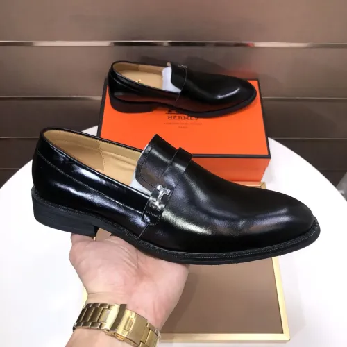 Replica Hermes Leather Shoes For Men #1399387 $100.00 USD for Wholesale